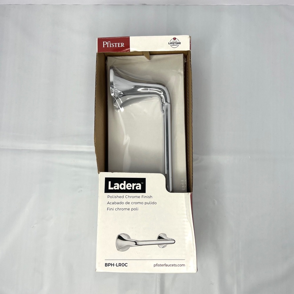 Pfister Ladera Polished Chrome Toilet Paper Holder BPH-LROC New Open Arm Design
